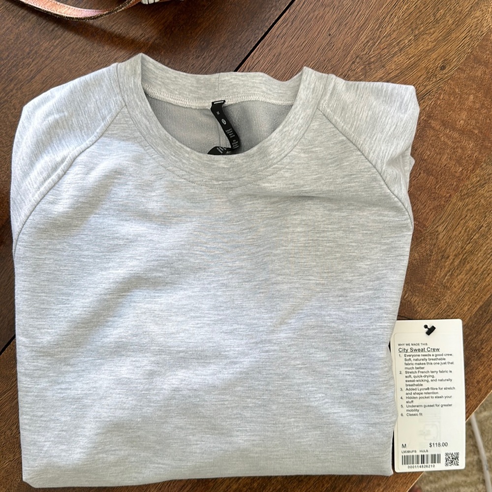 Lululemon City Sweat Crew Grey - Medium